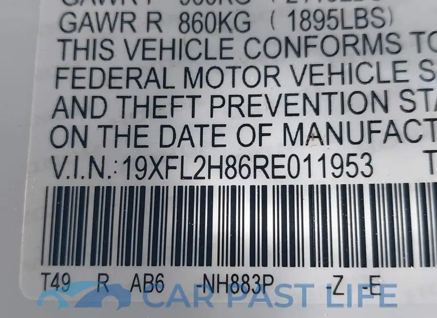 19XFL2H86RE011953# 9
