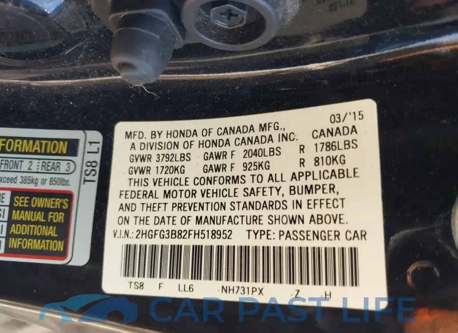 2HGFG3B82FH518952# 9