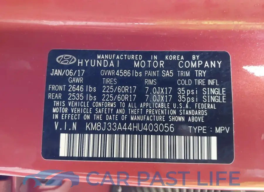 KM8J33A44HU403056# 9