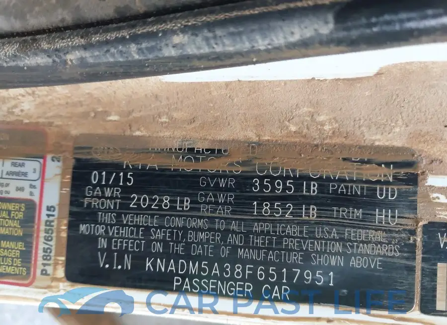 KNADM5A38F6517951# 9