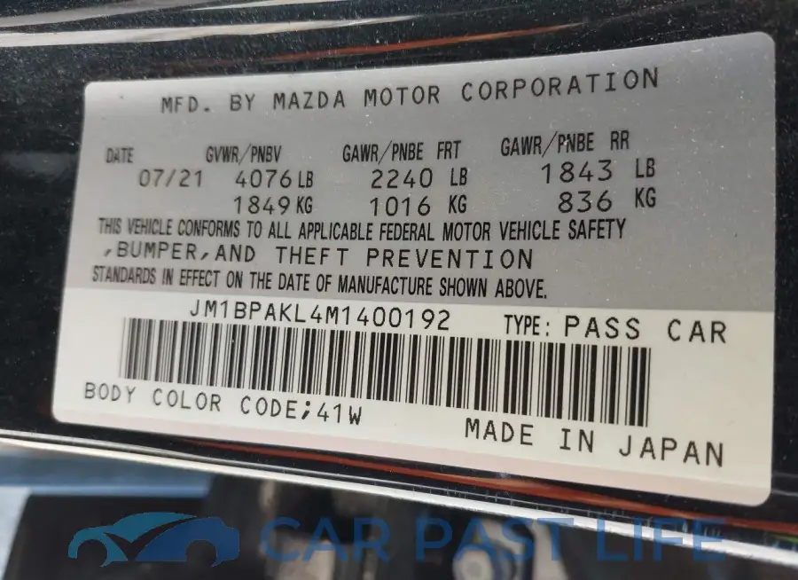 JM1BPAKL4M1400192# 9