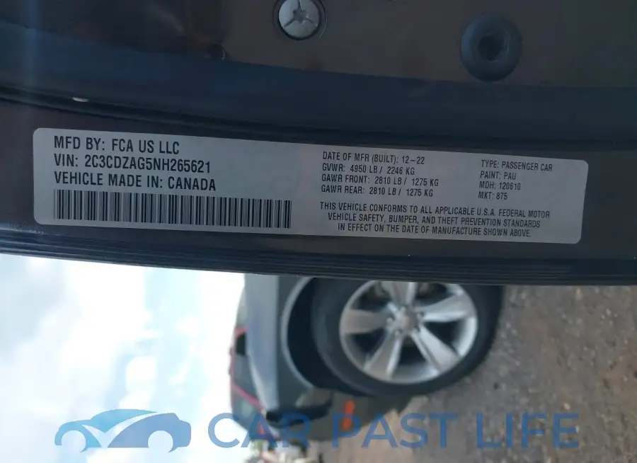 2C3CDZAG5NH265621# 9