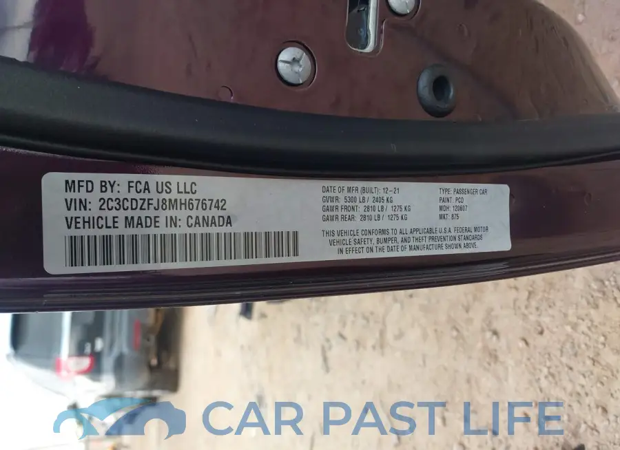 2C3CDZFJ8MH676742# 9