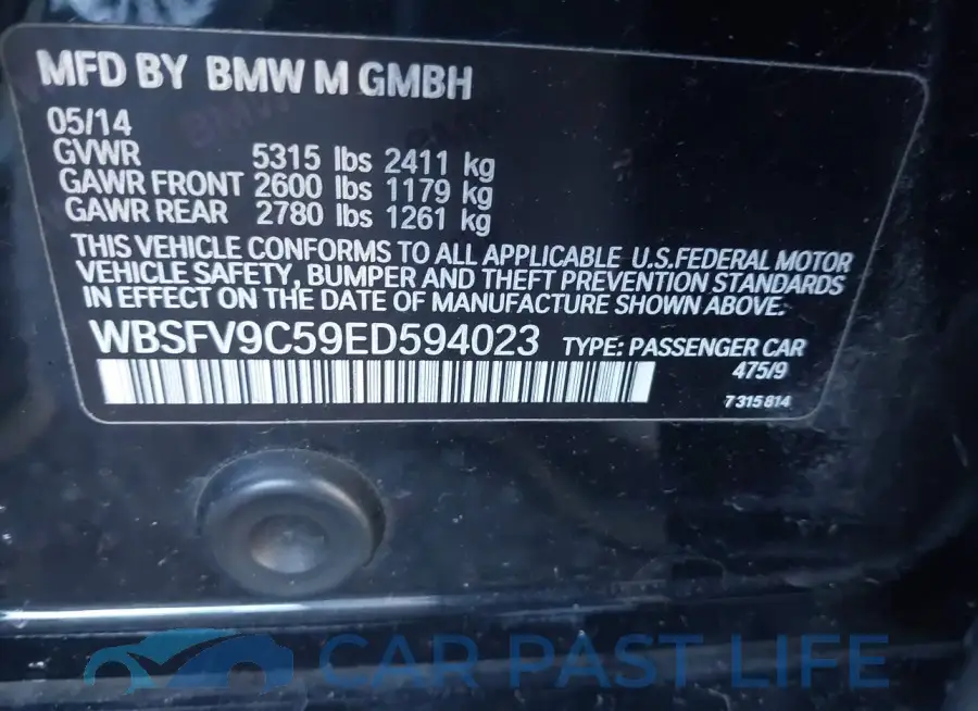 WBSFV9C59ED594023# 9