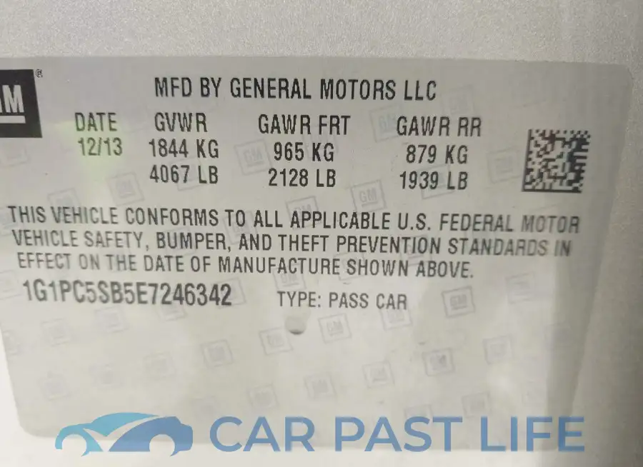 1G1PC5SB5E7246342# 9