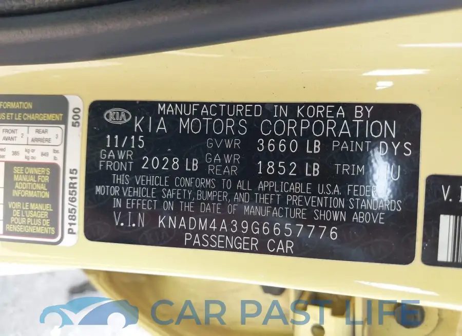KNADM4A39G6657776# 9