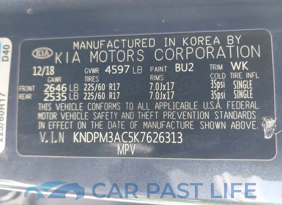 KNDPM3AC5K7626313# 9