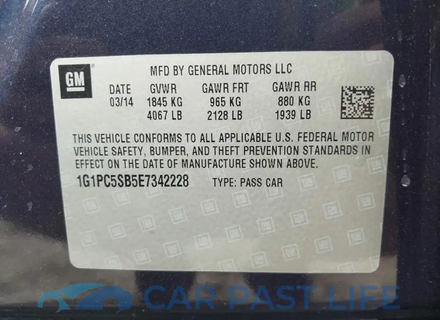 1G1PC5SB5E7342228# 9