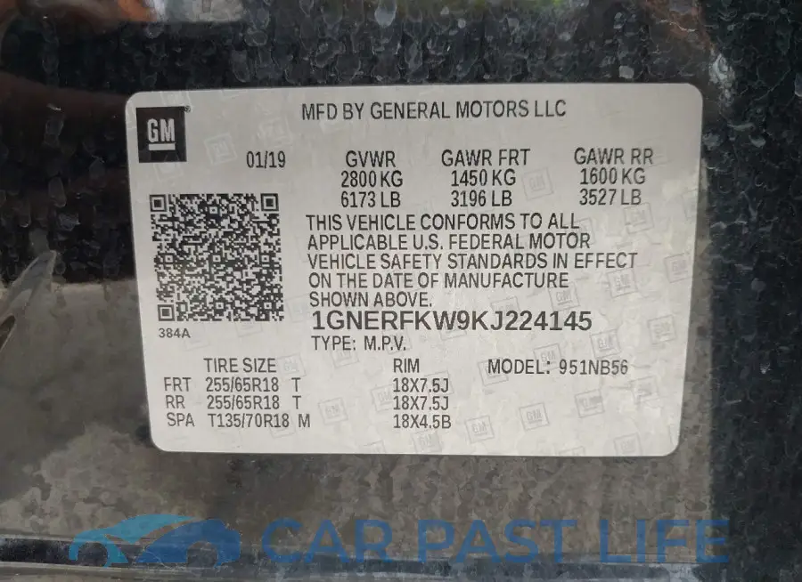 1GNERFKW9KJ224145# 9