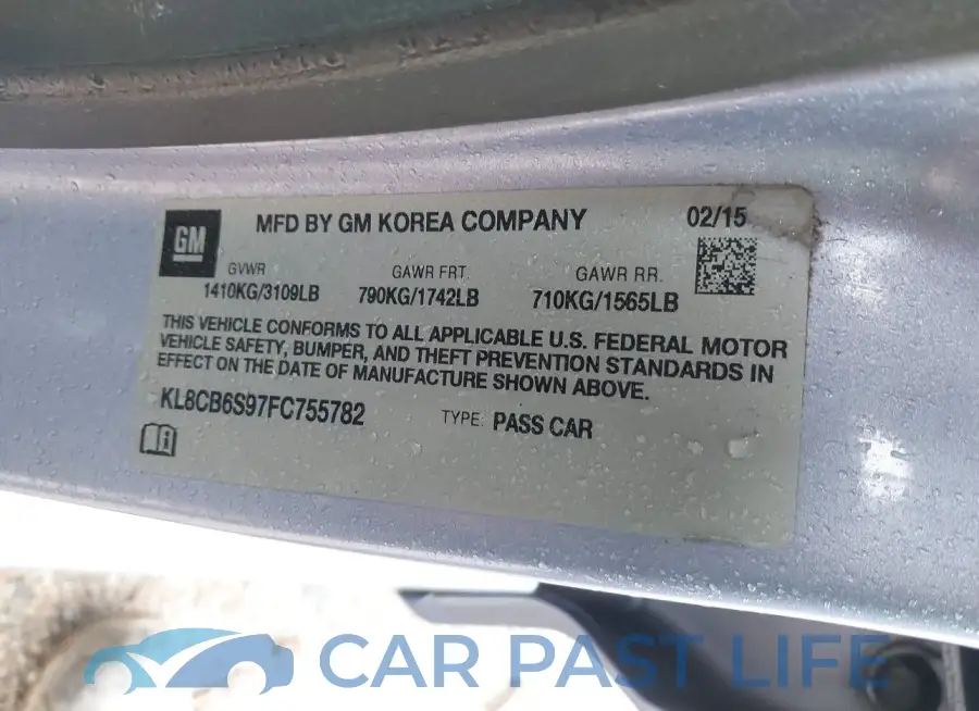 KL8CB6S97FC755782# 9