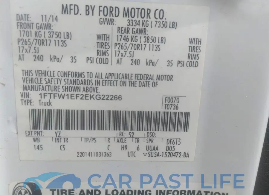 1FTFW1EF2EKG22266# 9