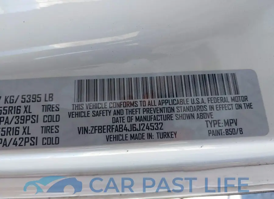 ZFBERFAB4J6J24532# 9