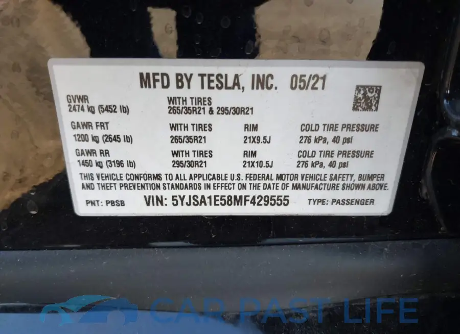 5YJSA1E58MF429555# 9