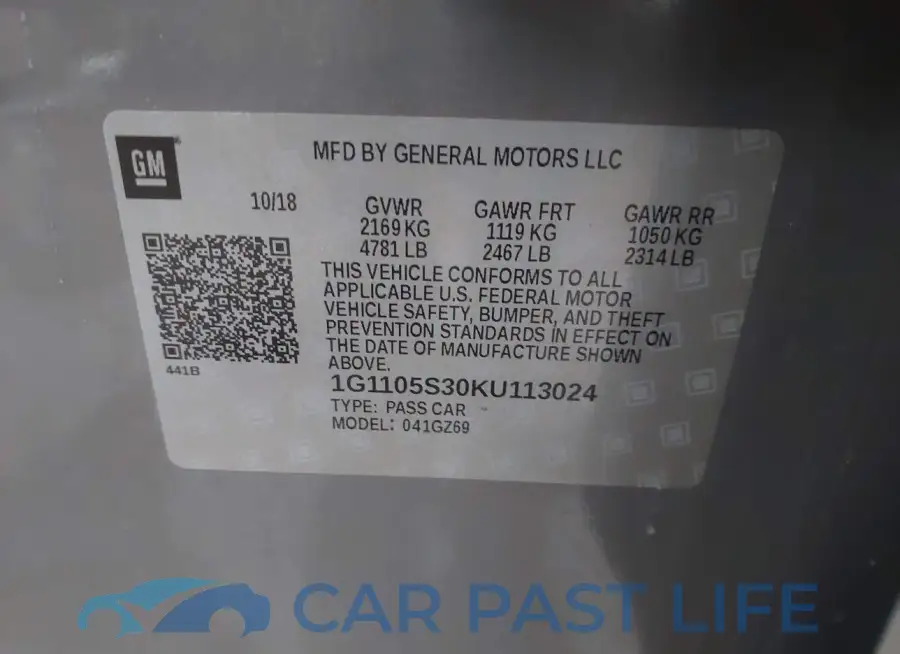 1G1105S30KU113024# 9