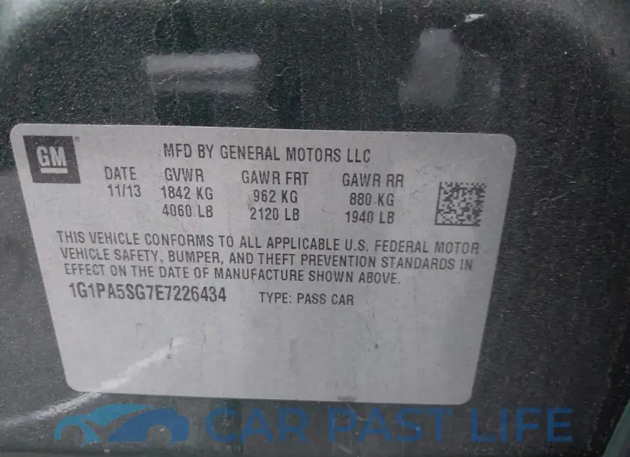 1G1PA5SG7E7226434# 9