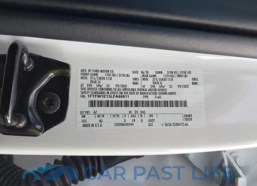 1FTFW1E13LFA60811# 9