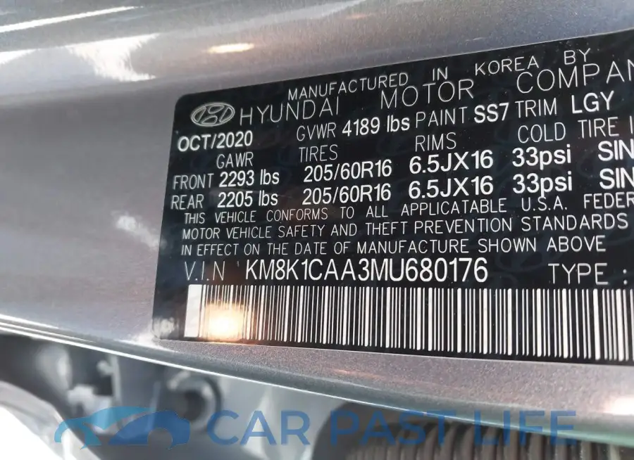 KM8K1CAA3MU680176# 9