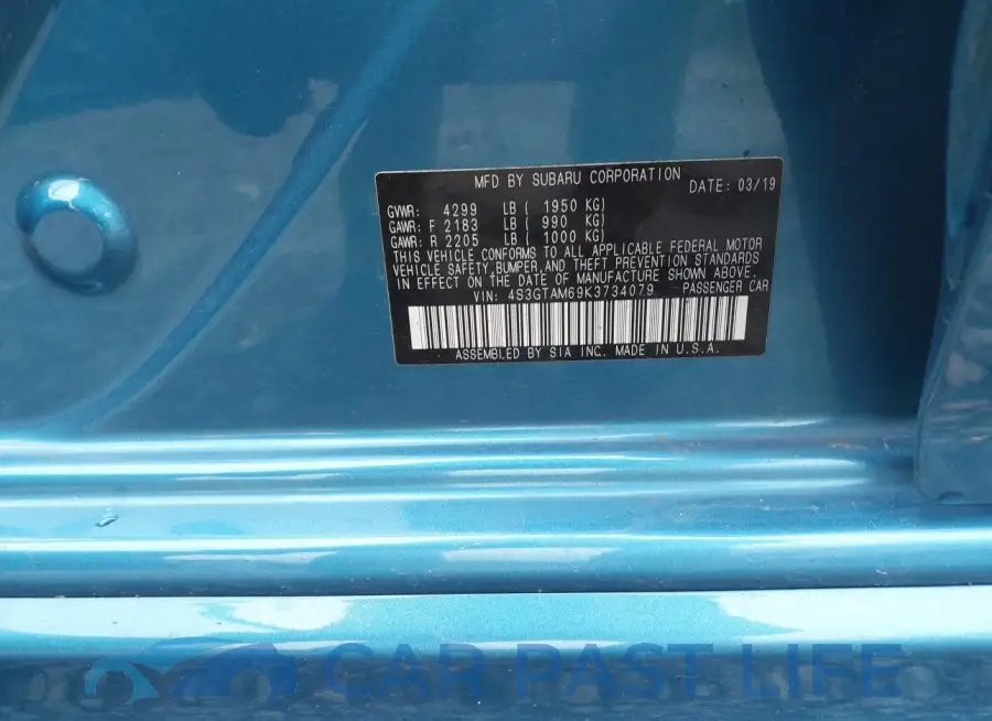 4S3GTAM69K3734079# 9