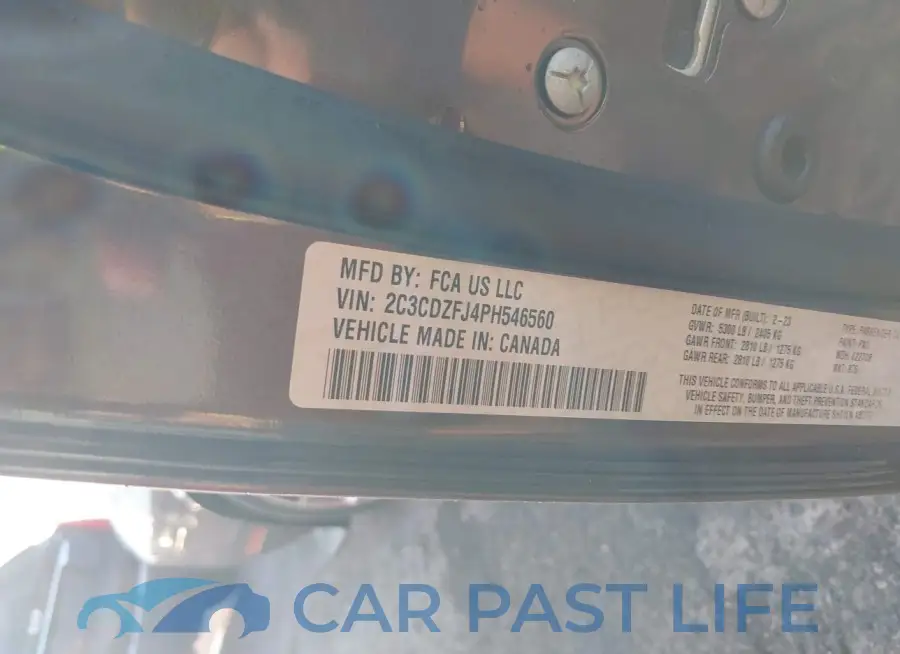 2C3CDZFJ4PH546560# 9