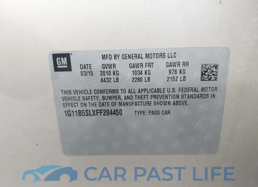 1G11B5SLXFF284450# 9