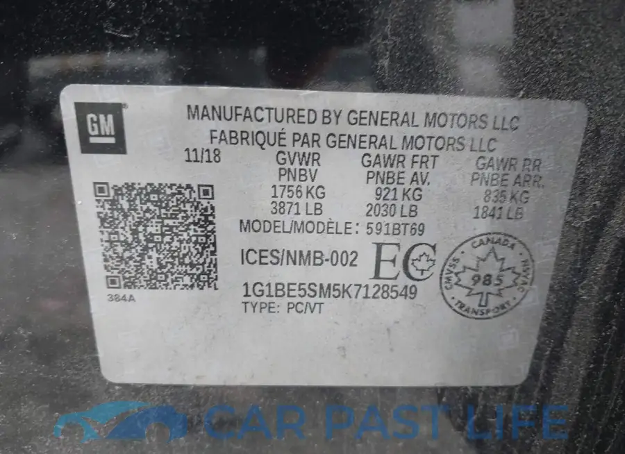 1G1BE5SM5K7128549# 9