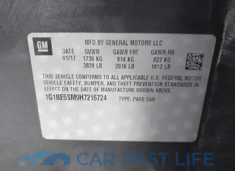 1G1BE5SM9H7216724# 9