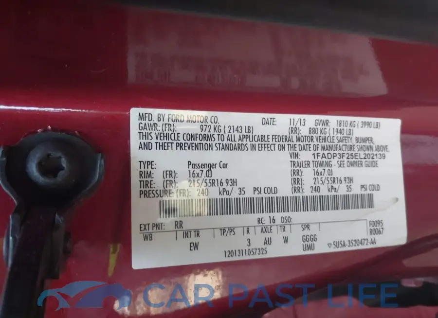 1FADP3F25EL202139# 9