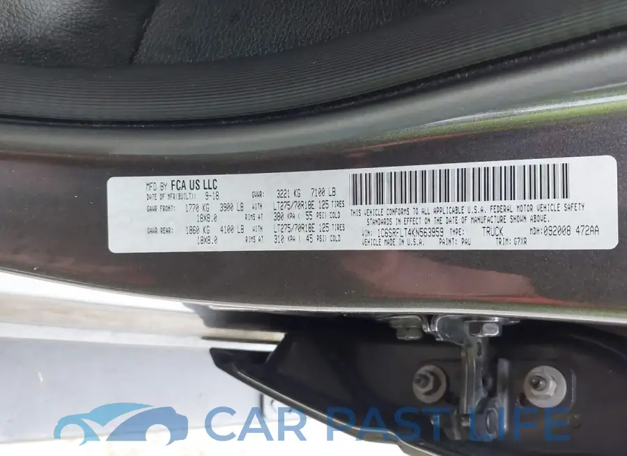 1C6SRFLT4KN563959# 9
