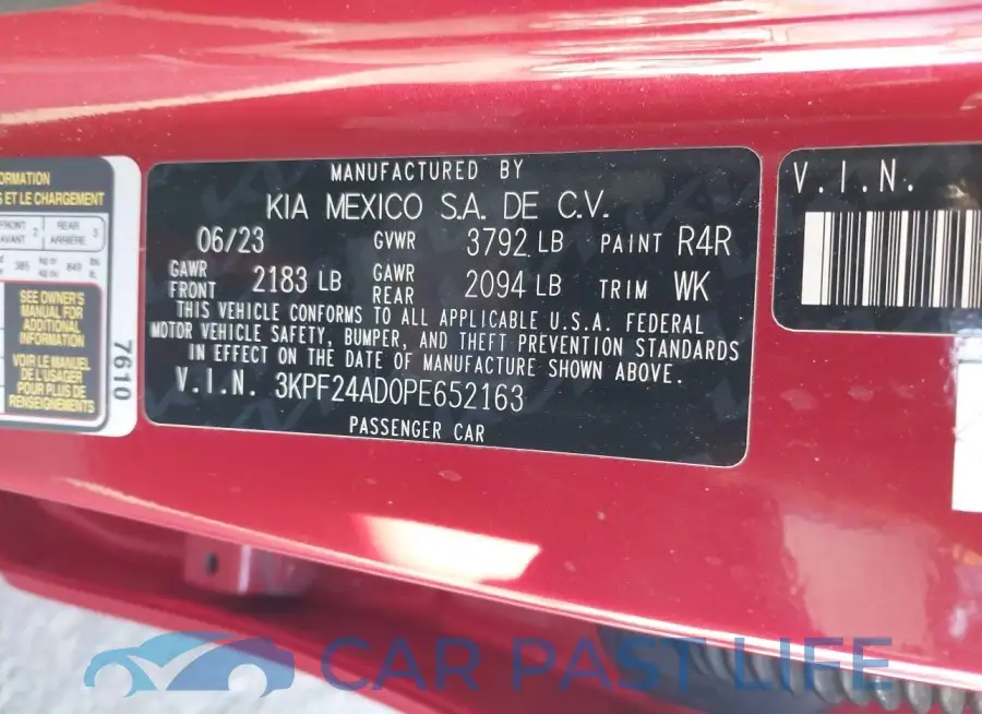 3KPF24AD0PE652163# 9
