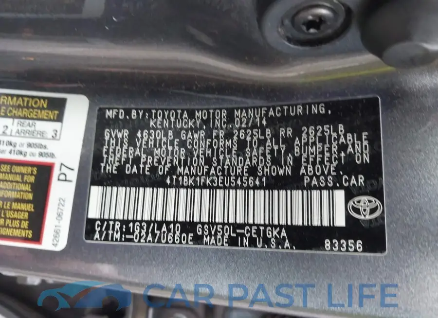 4T1BK1FK3EU545641# 9
