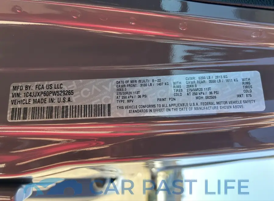 1C4JJXP60PW529265# 9