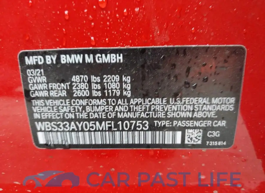 WBS33AY05MFL10753# 9