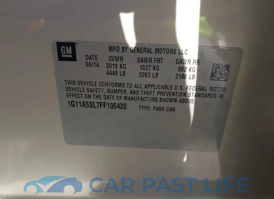 1G11A5SL7FF106420# 9
