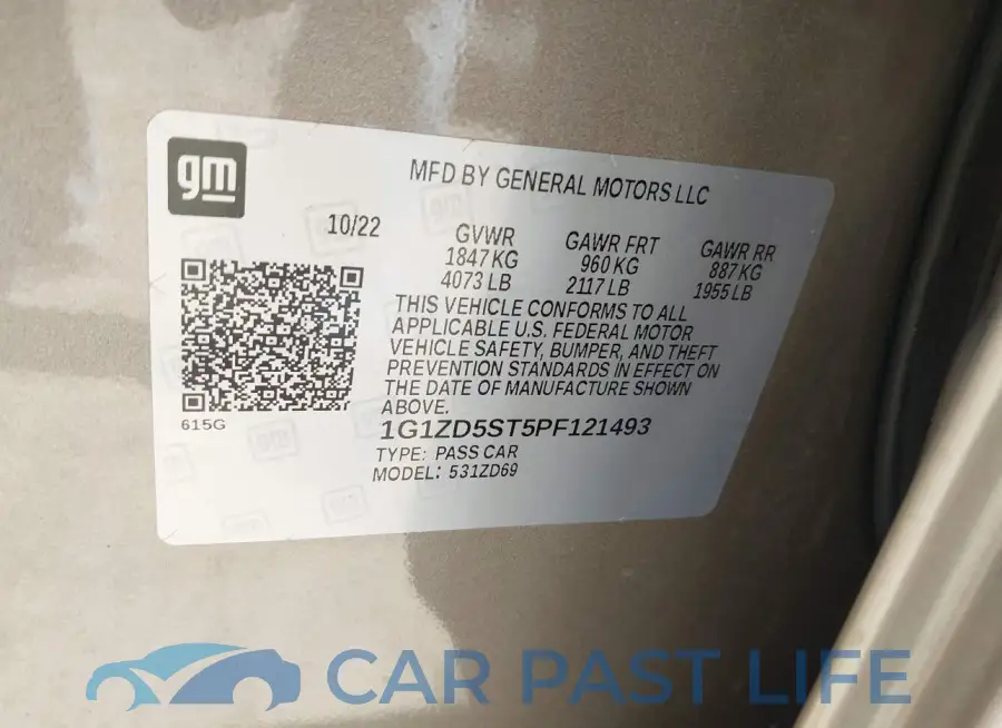 1G1ZD5ST5PF121493# 9