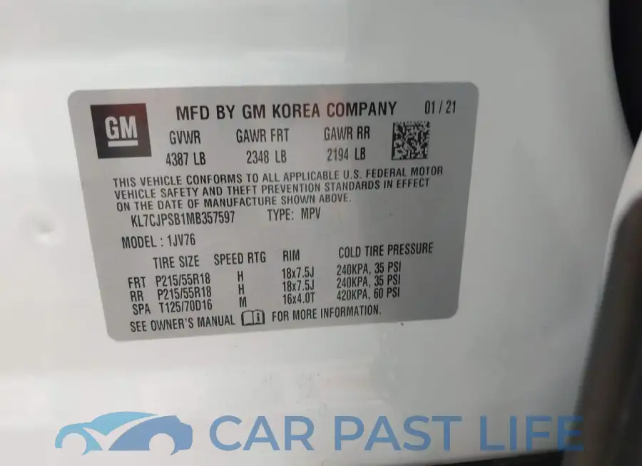 KL7CJPSB1MB357597# 9