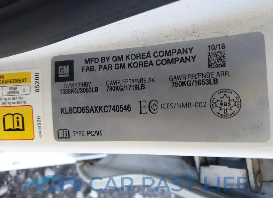 KL8CD6SAXKC740546# 9