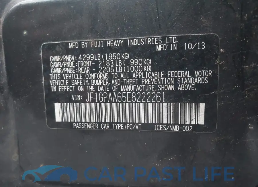 JF1GPAA65E8222261# 9
