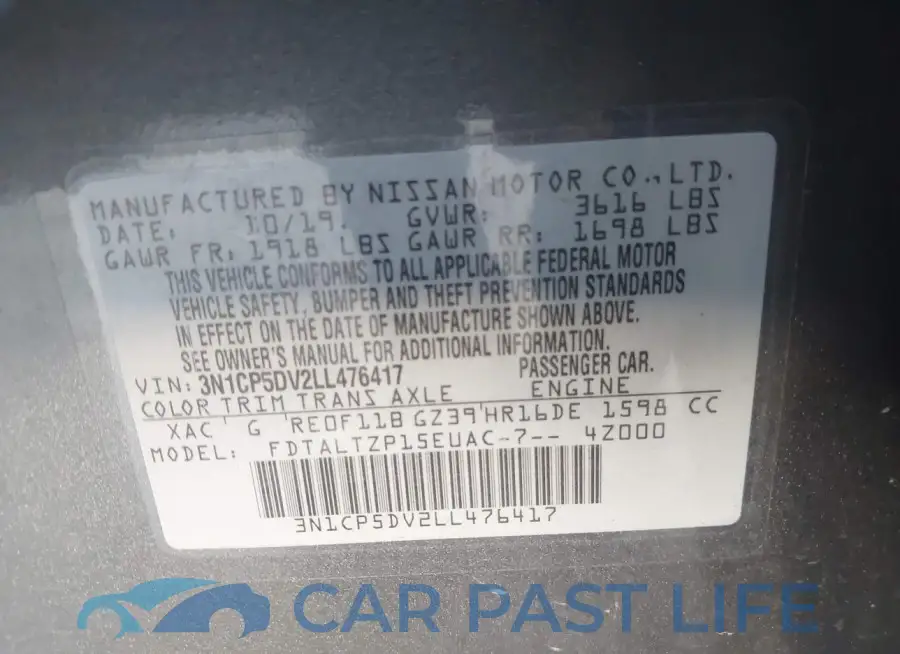 3N1CP5DV2LL476417# 9