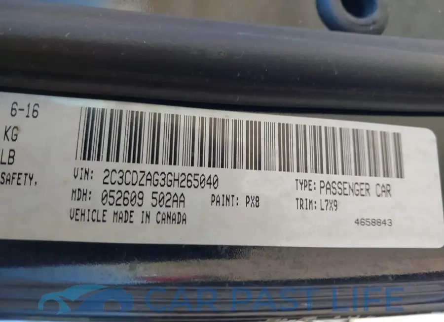 2C3CDZAG3GH265040# 9