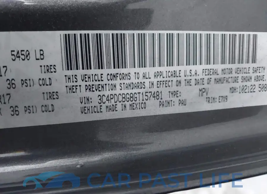 3C4PDCBG8GT157481# 9
