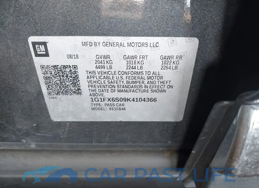 1G1FX6S09K4104366# 9