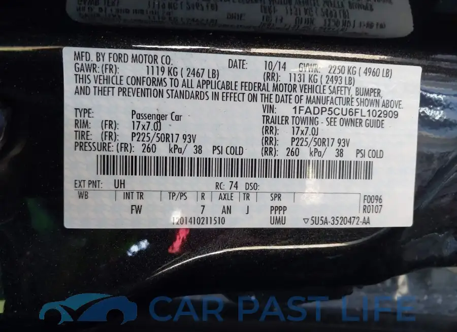 1FADP5CU6FL102909# 9
