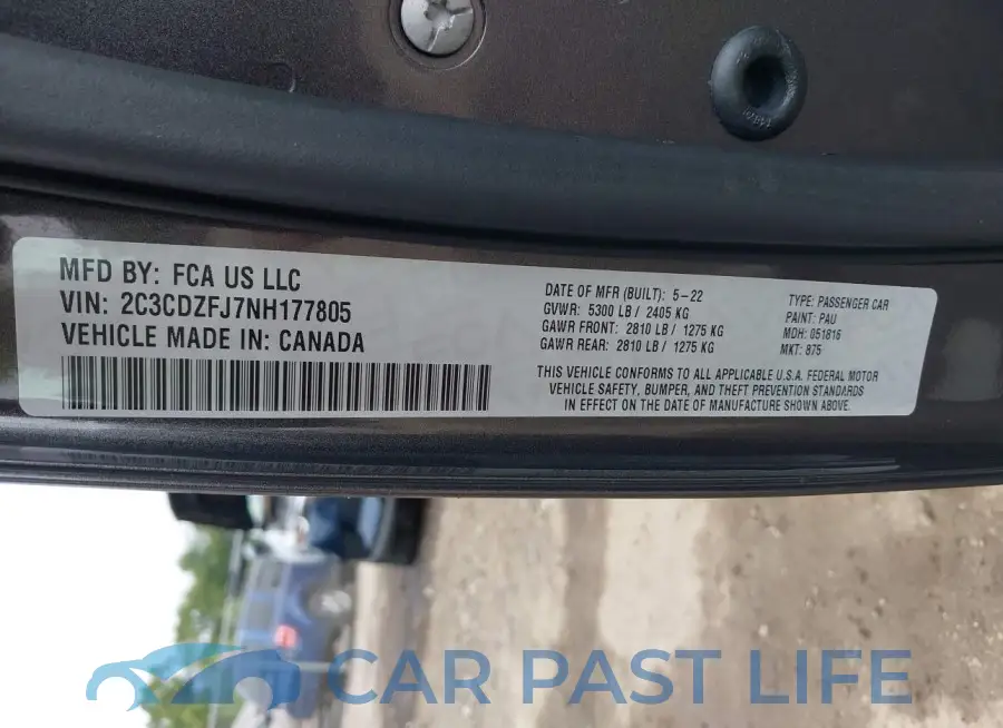 2C3CDZFJ7NH177805# 9