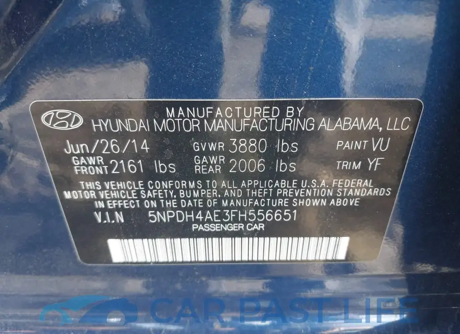 5NPDH4AE3FH556651# 9