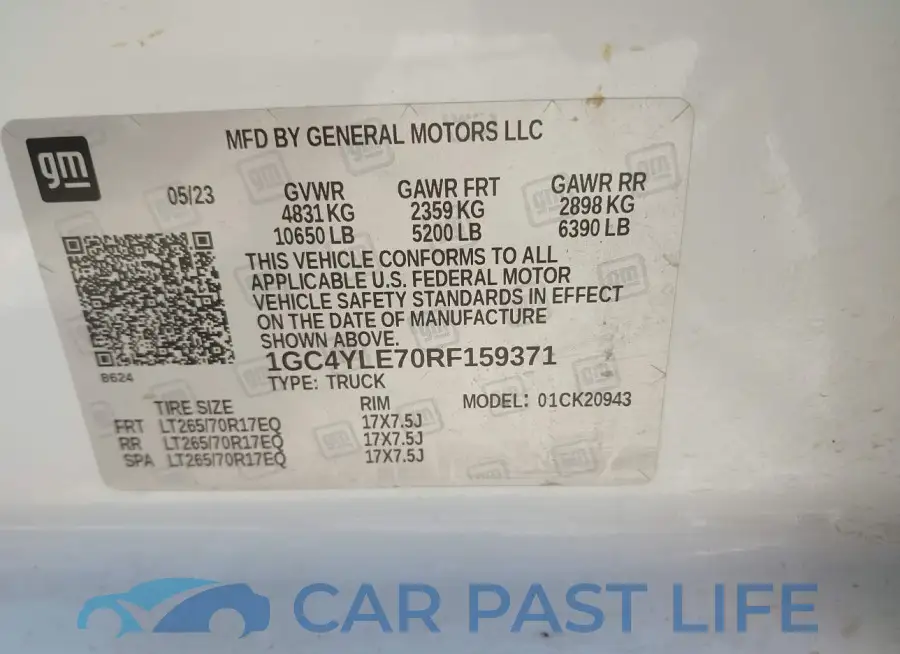 1GC4YLE70RF159371# 8