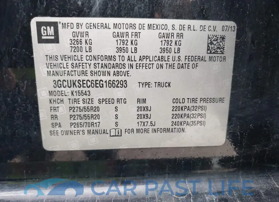 3GCUKSEC6EG166293# 9