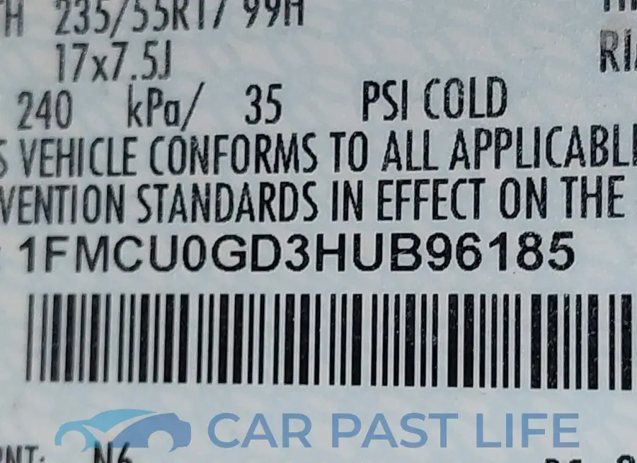 1FMCU0GD3HUB96185# 9