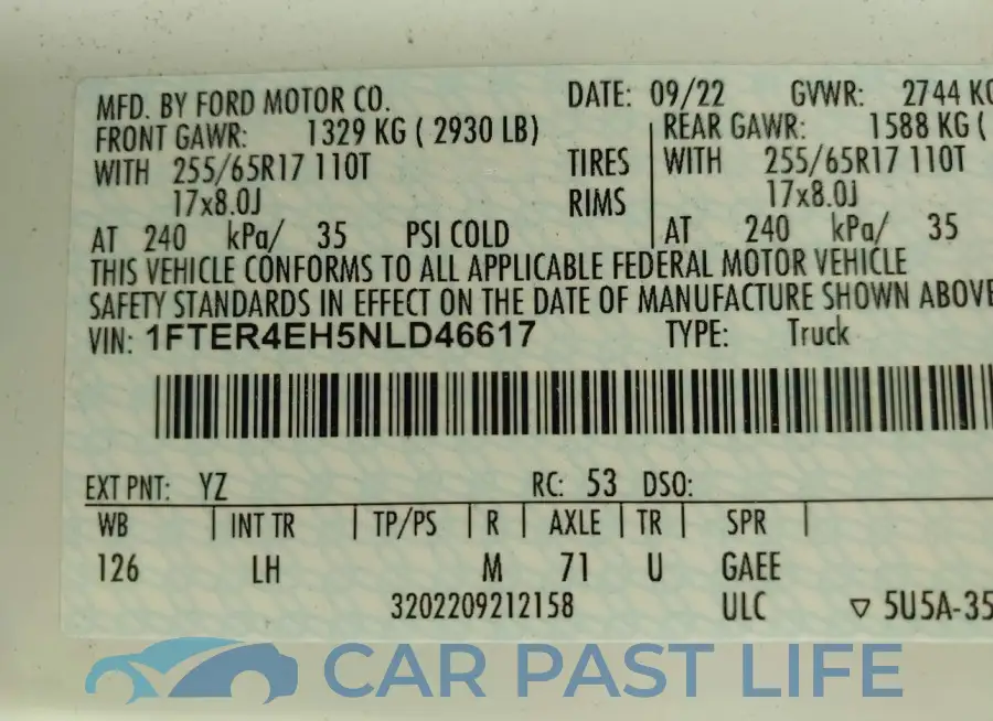 1FTER4EH5NLD46617# 9