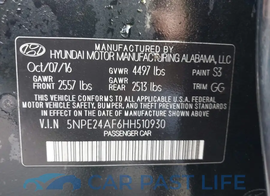 5NPE24AF6HH510930# 9