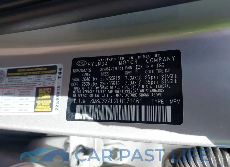 KM8J33AL2LU171461# 9